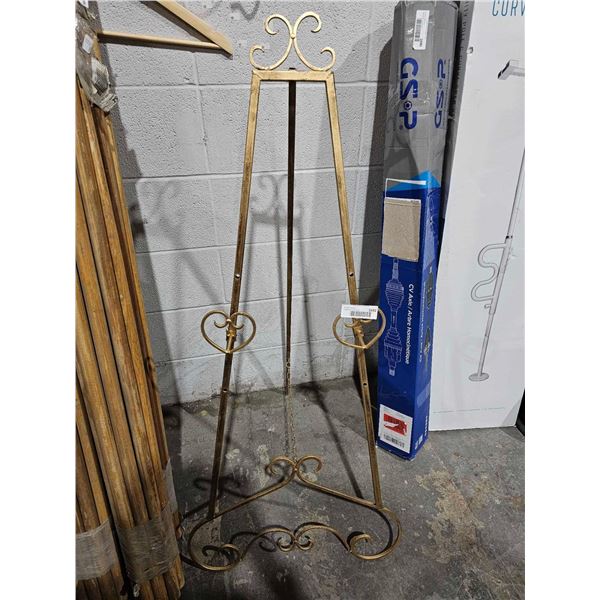 Decorative Metal Easel Stand – Adjustable Floor Display for Art Pieces, Signs, Mirrors and 