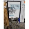 Image 2 : Decorative Metal Easel Stand – Adjustable Floor Display for Art Pieces, Signs, Mirrors and 