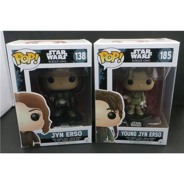 New Funko Pop Star Wars Jyn Erso #138 & Young Jyn Erso #185