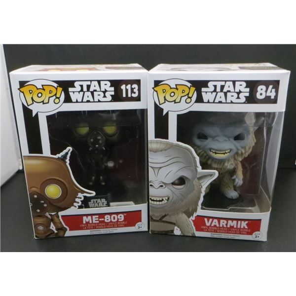 New Funko Pop Star Wars ME-809 #113 & Varmik #84