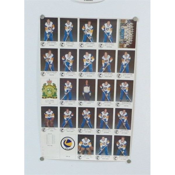 1981-82 Saskatoon Blades Uncut Sheet Of Hockey Cards