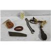 Image 1 : SCABBARD CHAPE, LEATHER WASHERS (3),