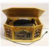 Image 1 : CURTIS VINTAGE STYLE TABLE TOP TURNTABLE AM/FM
