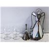 Image 1 : STAINED GLASS ANGEL, SILVER PLATED BELL