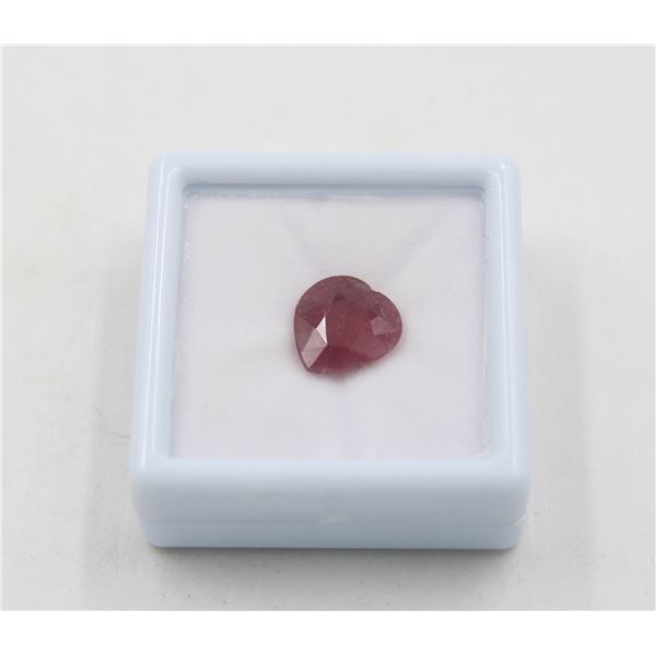 #02-HEATED RED RUBY GEMSTONE 5.89CT