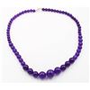 Image 1 : # 88-NATURAL PURPLE JADE NECKLACE   6.5-14MM