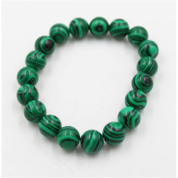 #144-GREEN MALACHITE GEMSTONE BRACELET