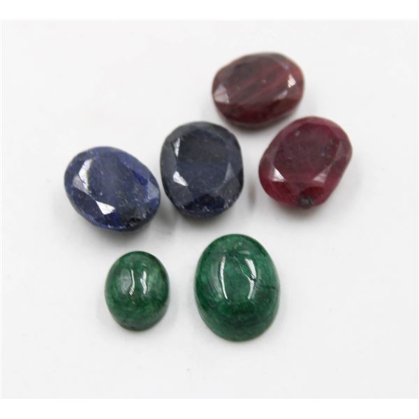#110-BLUE SAPPHIRE & RUBY, EMERALD 90.45 CT