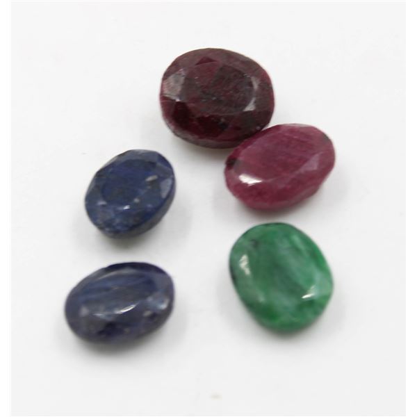 #111-BLUE SAPPHIRE & RUBY, EMERALD 97.95 CT