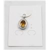 Image 1 : #66-UNTREATED YELLOW CITRINE & CZ PENDANT