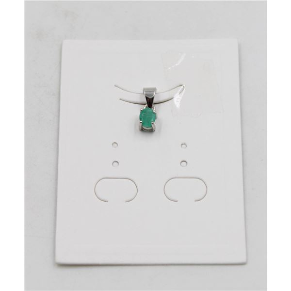 #60- UNTREATED GREEN EMERALD PENDANT