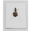 Image 1 : #62-UNTREATED RED GARNET  PENDANT