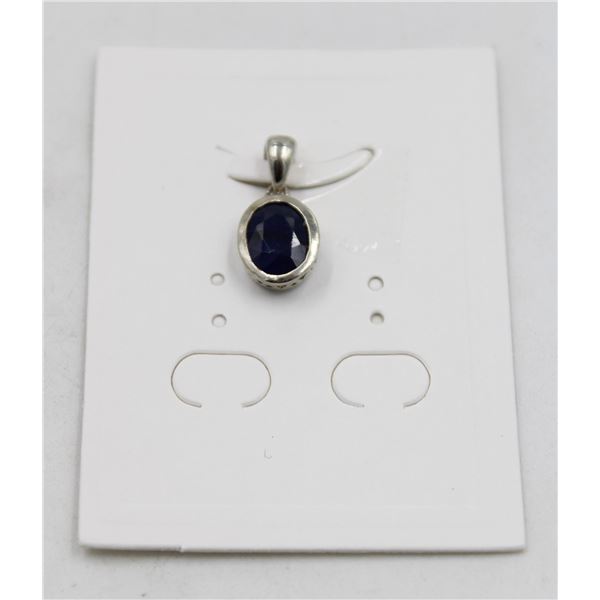 #70-HEATED BLUE SAPPHIRE PENDANT