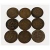 Image 2 : x9 VARIOUS DATES & GRADES CANADA LARGE 1c COINS