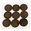 Image 1 : x9 VARIOUS DATES & GRADES CANADA LARGE 1c COINS