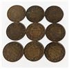 Image 1 : x9 VARIOUS DATES & GRADES CANADA LARGE 1c COINS