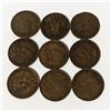 Image 2 : x9 VARIOUS DATES & GRADES CANADA LARGE 1c COINS