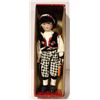 Image 1 : PORCELIN DOLL BRUNETTE - GLASSES, BLACK AND WHITE