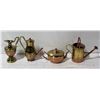 Image 1 : 4 ENGLISH BRASS COPPER ITEMS, TEAPOT,