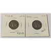 Image 1 : x2 OLD VARIOUS DATES USA INDIAN HEAD BUFFALO