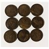 Image 2 : x9 VARIOUS DATES & GRADES CANADA LARGE 1c COINS