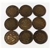 Image 1 : x9 VARIOUS DATES & GRADES CANADA LARGE 1c COINS