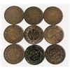 Image 1 : x9 VARIOUS DATES & GRADES CANADA LARGE 1c COINS