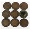 Image 1 : x9 VARIOUS DATES & GRADES CANADA LARGE 1c COINS