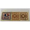 Image 2 : x3 VARIOUS WWII ALLIED OCCUPATION CURRENCY NOTES
