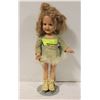 Image 1 : PORCELIN DOLL BLONDE HAIR - GREEN LACE DRESS,