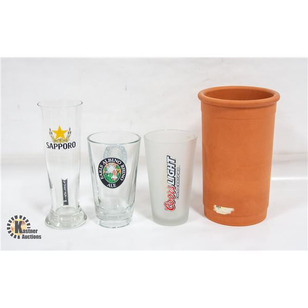 WINE COOLER & BEER GLASSES