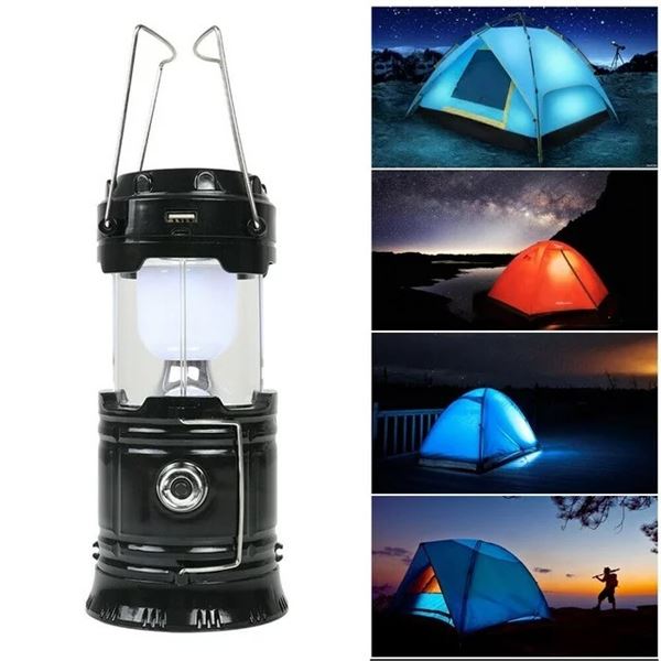 NEW SOLAR RECHARGEABLE CAMPING LIGHT LANTERN