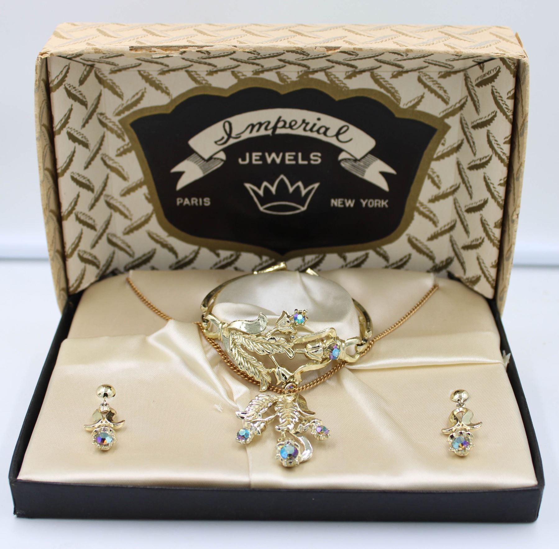 1950'S "IMPERIAL JEWELS" JEWELRY SET-ORIG BOX