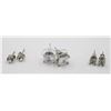 Image 1 : 3 PAIRS SOLITAIRE EARRINGS TOGETHER-ESTATE