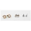 Image 1 : 3 PAIRS SOLITAIRE EARRINGS TOGETHER-ESTATE