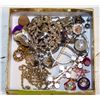 Image 1 : ESTATE JEWELRY IN BOX ALL TOGETHER-ESTATE