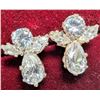 Image 1 : BZ2021-28C SILVER CZ EARRINGS