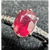 Image 1 : BZ2021-21C SILVER GENUINE RUBY RING