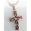 Image 1 : BZ2021-29C SILVER CROSS 22" NECKLACE