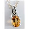 Image 1 : BZ2021-32C SILVER CITRINE AND DIAMOND WITH CHAIN N