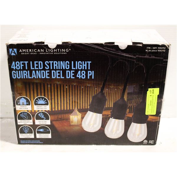 AMERICAN LIGHTING 48 FT LED STRING LIGHT-NIB