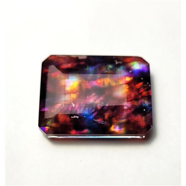 9)  NATURAL 26.30 CT AMMOLITE GEMSTONE,  AND INFO