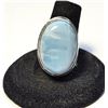 Image 1 : 21)  NATURAL OWYHEE BLUE OPAL SIZE 7.25 RING, STAM