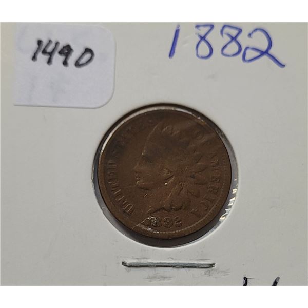 40)  USA 1882 INDIAN HEAD PENNY.