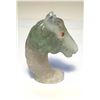 Image 1 : 7)  NATURAL RAINBOW FLOURITE CARVING OF A HORSE'S