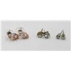 Image 1 : 3 PAIRS SOLITAIRE EARRINGS TOGETHER-ESTATE