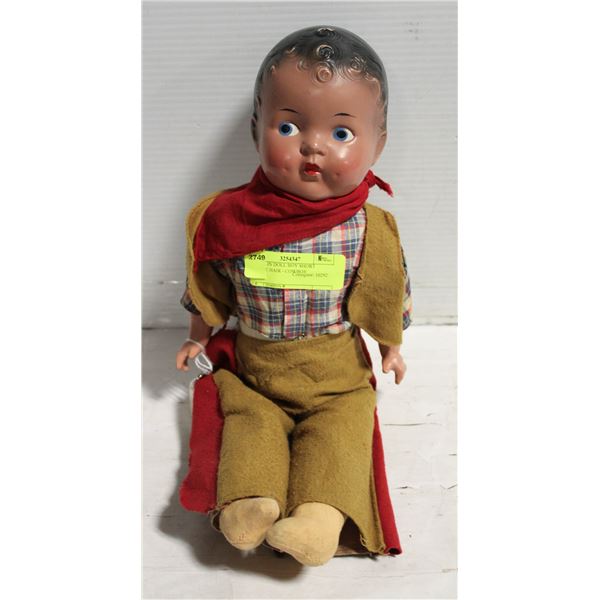 PORCELIN DOLL BOY SHORT BLONDE HAIR - COWBOY