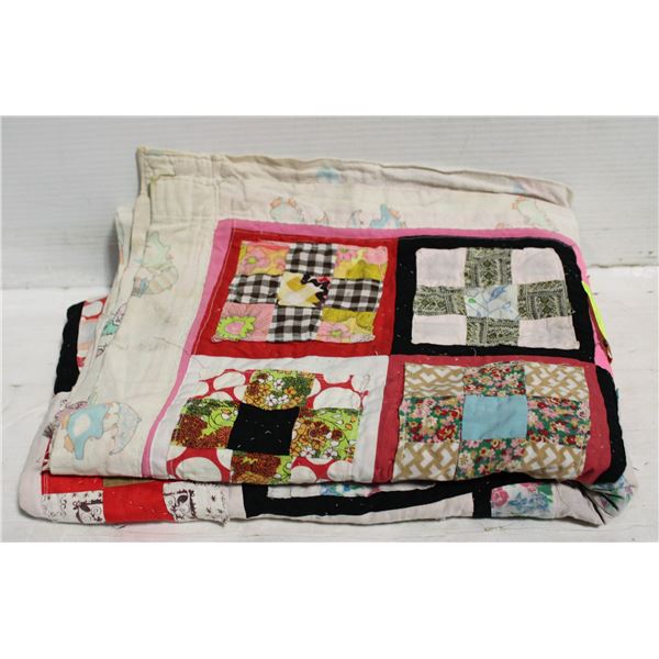 VINTAGE GRANNY PATCHWORK QUILT-ESTATE