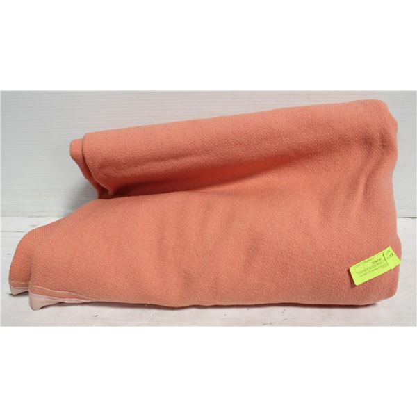 VINTAGE WOOL PINK FULL SIZE AYERS? BLANKET-ESTATE