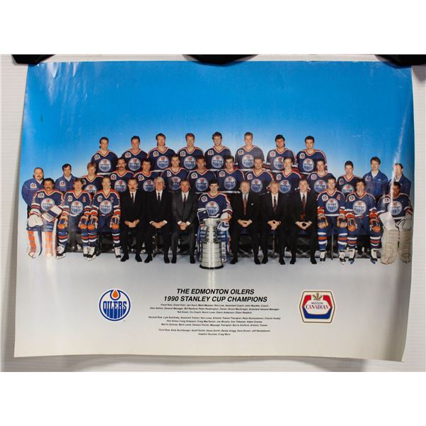 1990 STANLEY CUP CHAMPION OILER POSTER